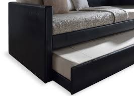 Adriana Faux Leather Daybed with Pull-Out Trundle