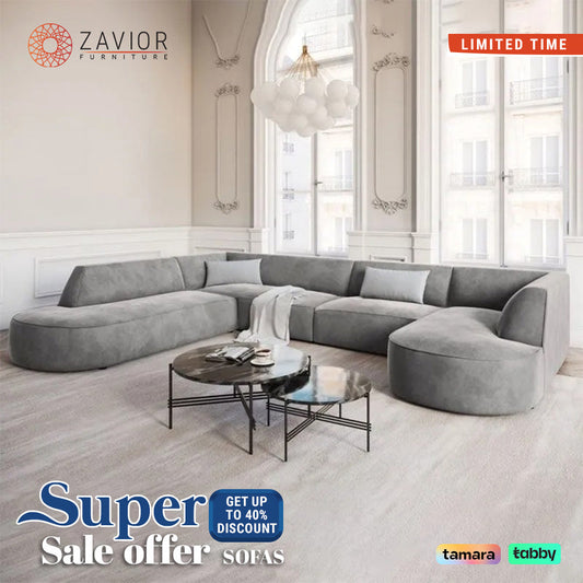 Italian Charles Panoramic Corner Sofa in Dubai – Modern Luxury for Your Living Room