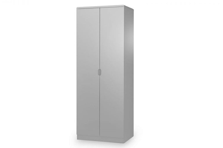 White MDF Wardrobe with Garment Bar Zavior Furniture