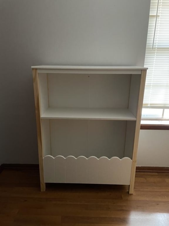 Kellom White Bookcase with Storage