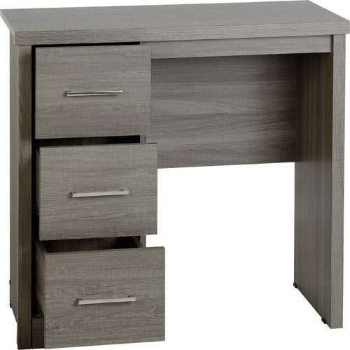Grey 3 Drawers Dressing Table with Stool