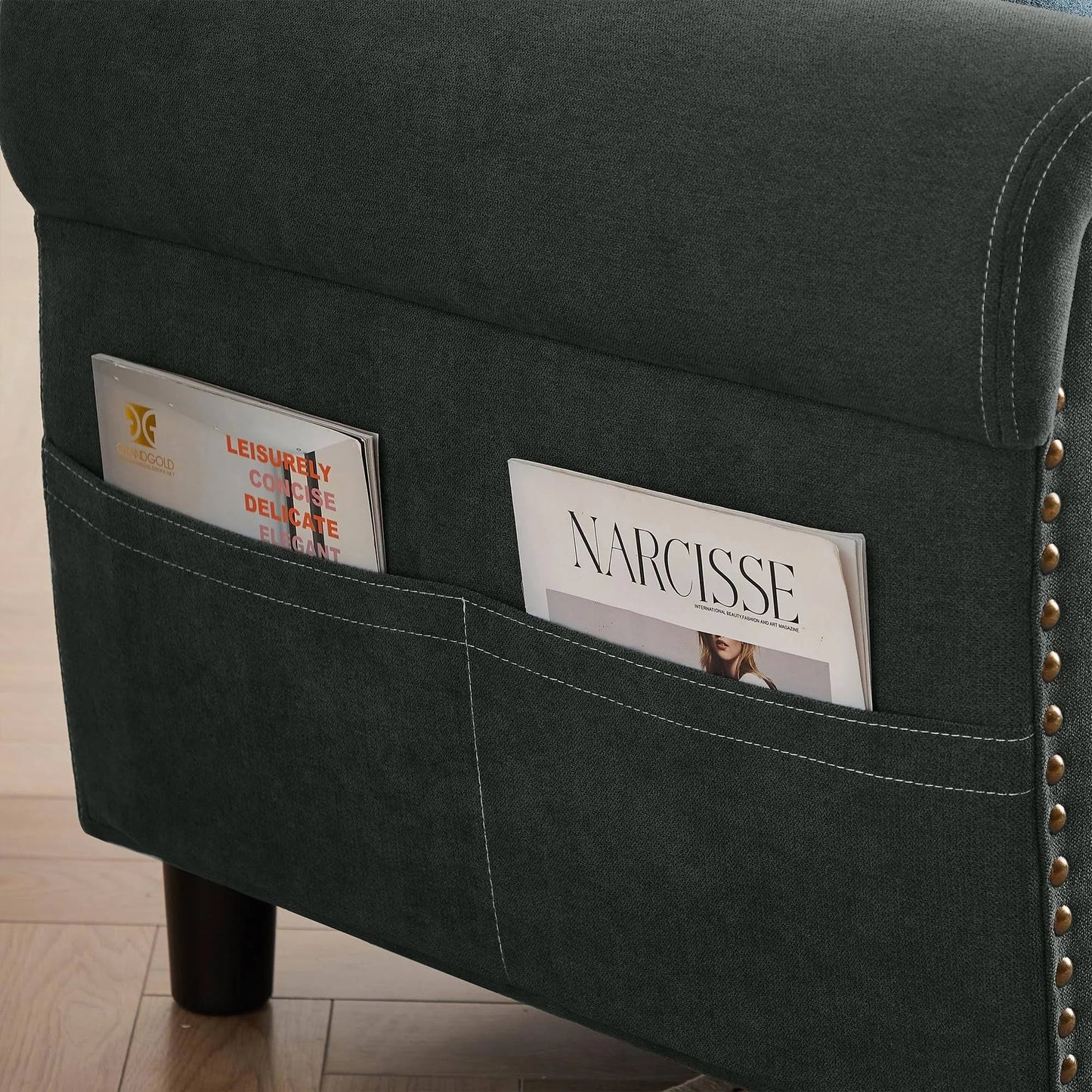 Modern 4-Seater L-Shaped Sectional Sofa with Storage Ottoman