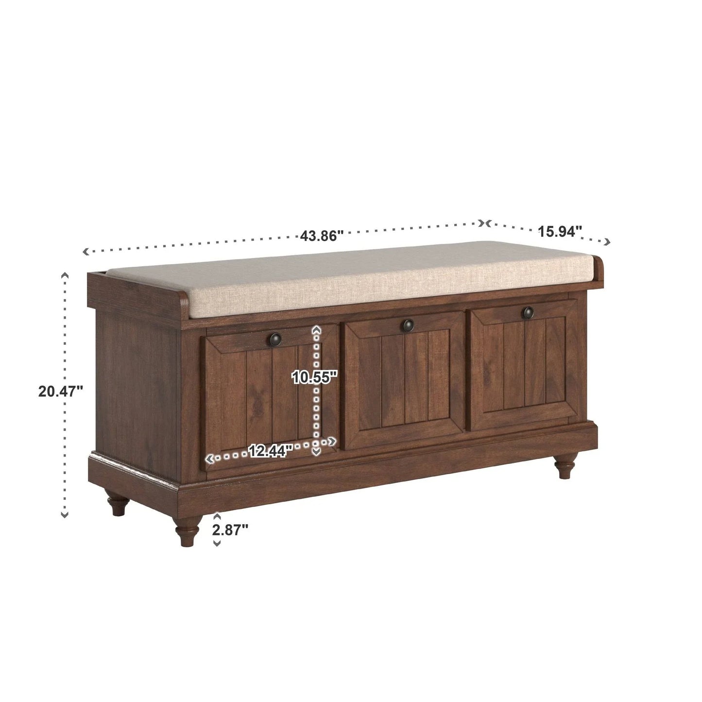Granger Storage Bench with Linen Seat Cushion by iNSPIRE Q Classic
