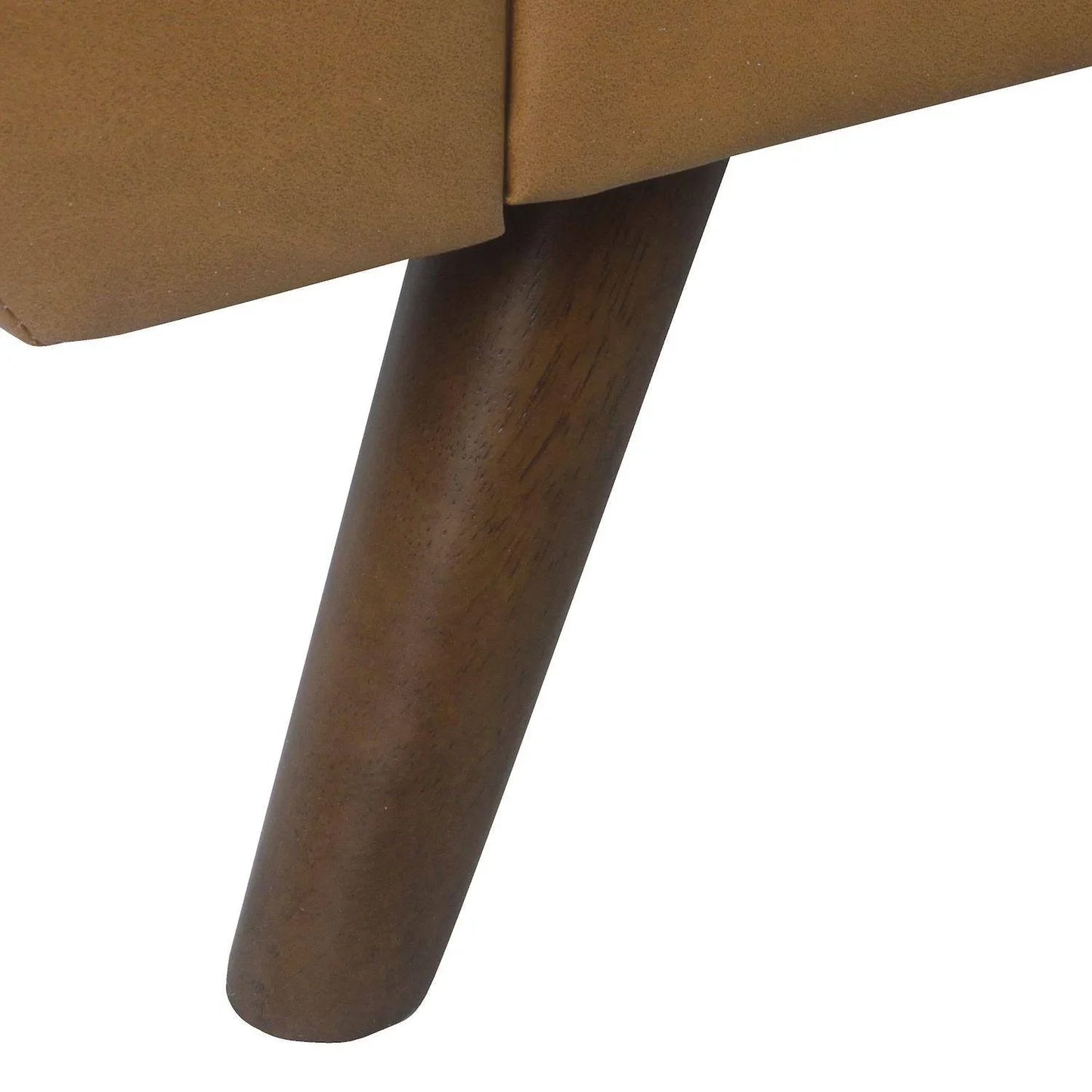 HomePop Modern Sherpa Storage Bench with Wood Legs - Cream