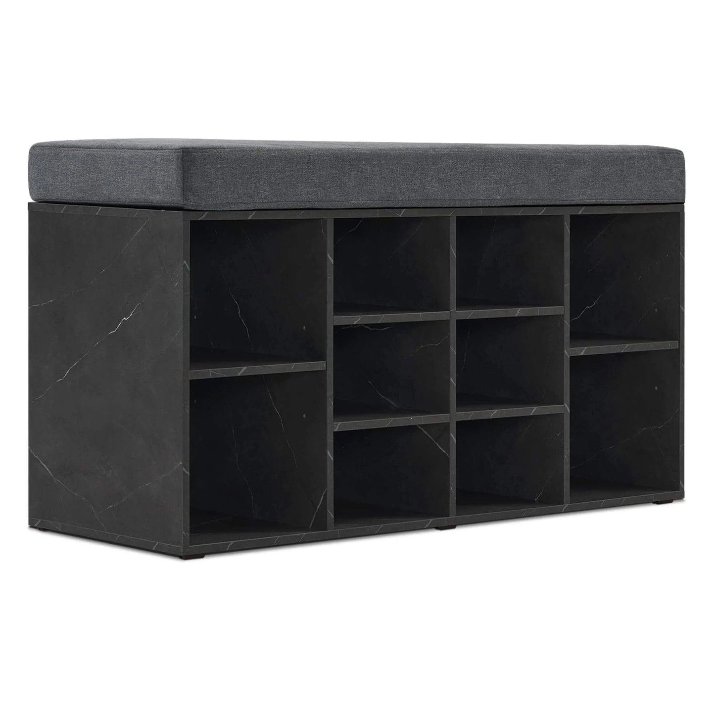 Luxurious Shoe Storage Bench with Cushion and 10 Cubbies – Perfect for Dubai Homes