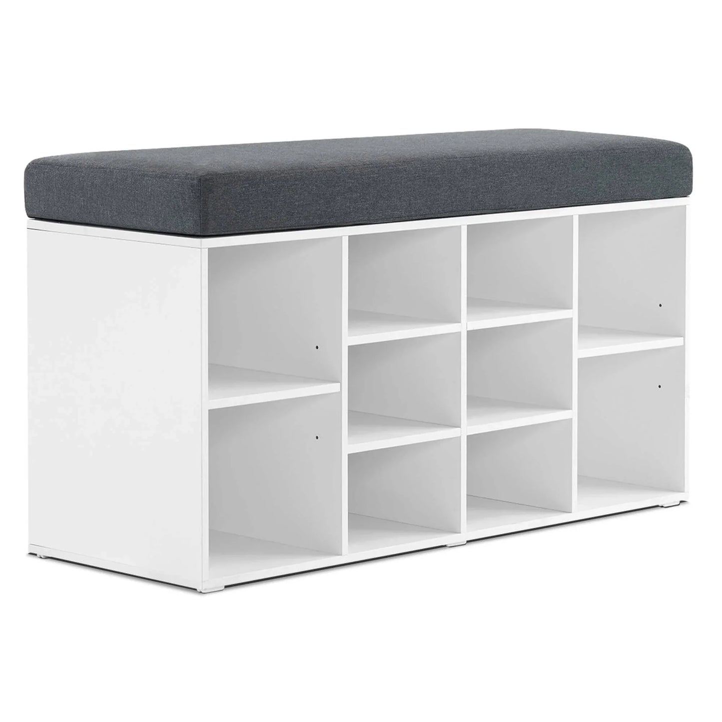 Luxurious Shoe Storage Bench with Cushion and 10 Cubbies – Perfect for Dubai Homes