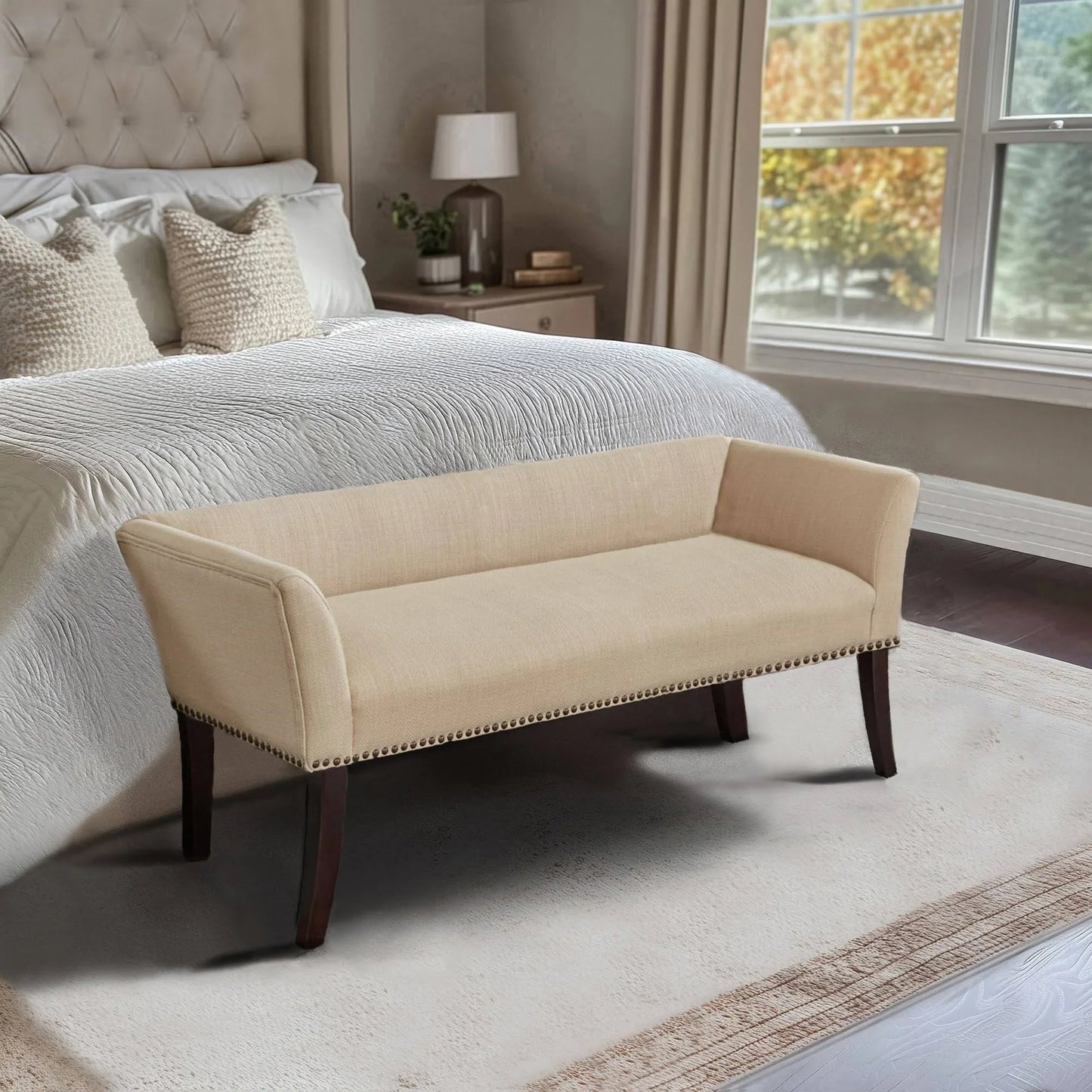 Madison Park Antonio Upholstered Rectangular Accent Bench