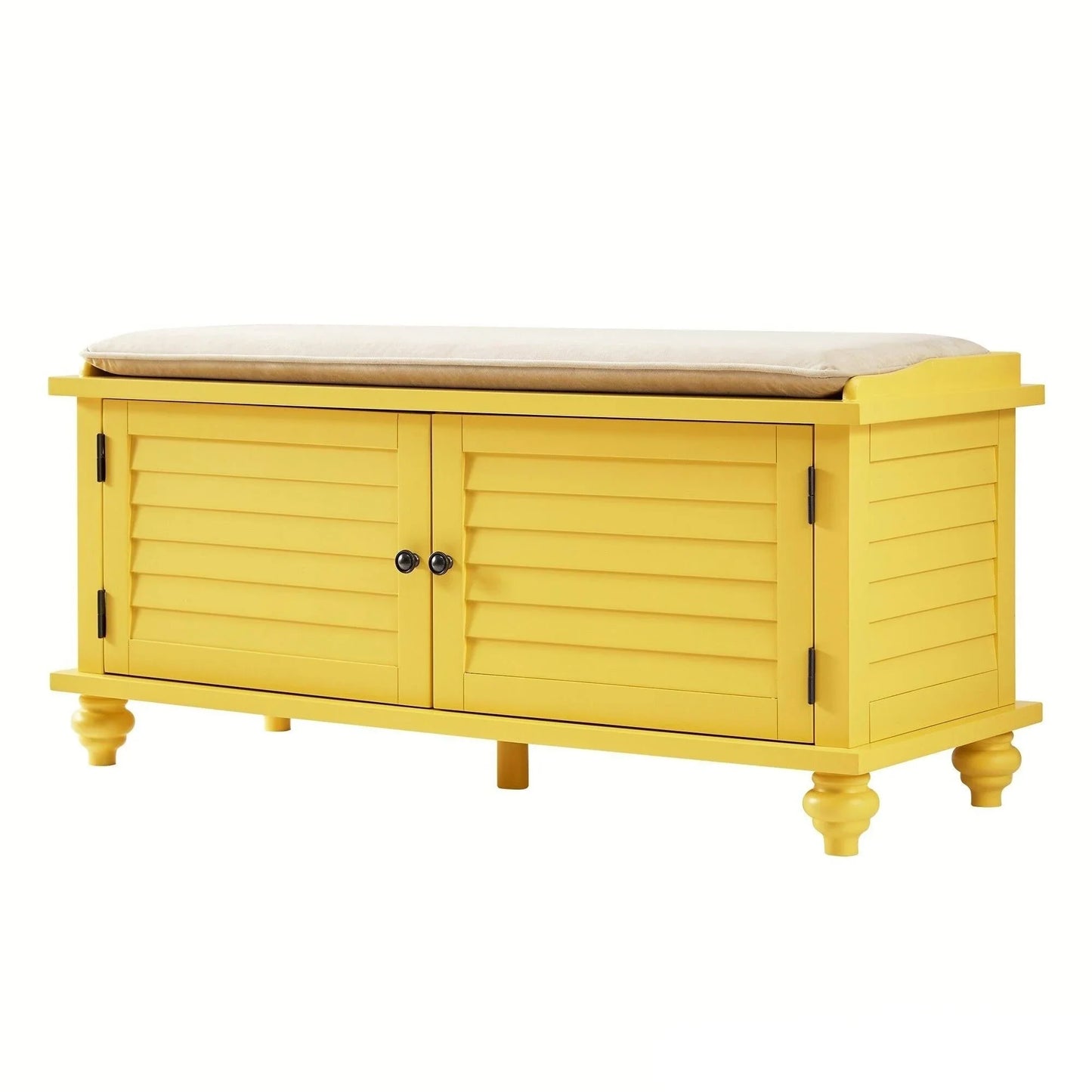 Maybelle Velvet Cushion Shutter Door Storage Bench by iNSPIRE Q Classic - Espresso