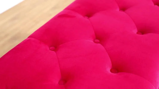 Neptunus Modern 45.5" W Velvet Bedroom Storage Bench for End of Bed with Nailhead Trim by HULALA HOME - Red