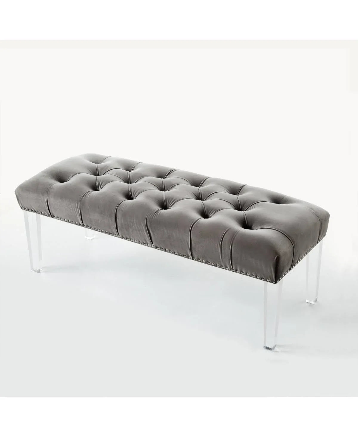 Silver Orchid Orla Velvet Bench