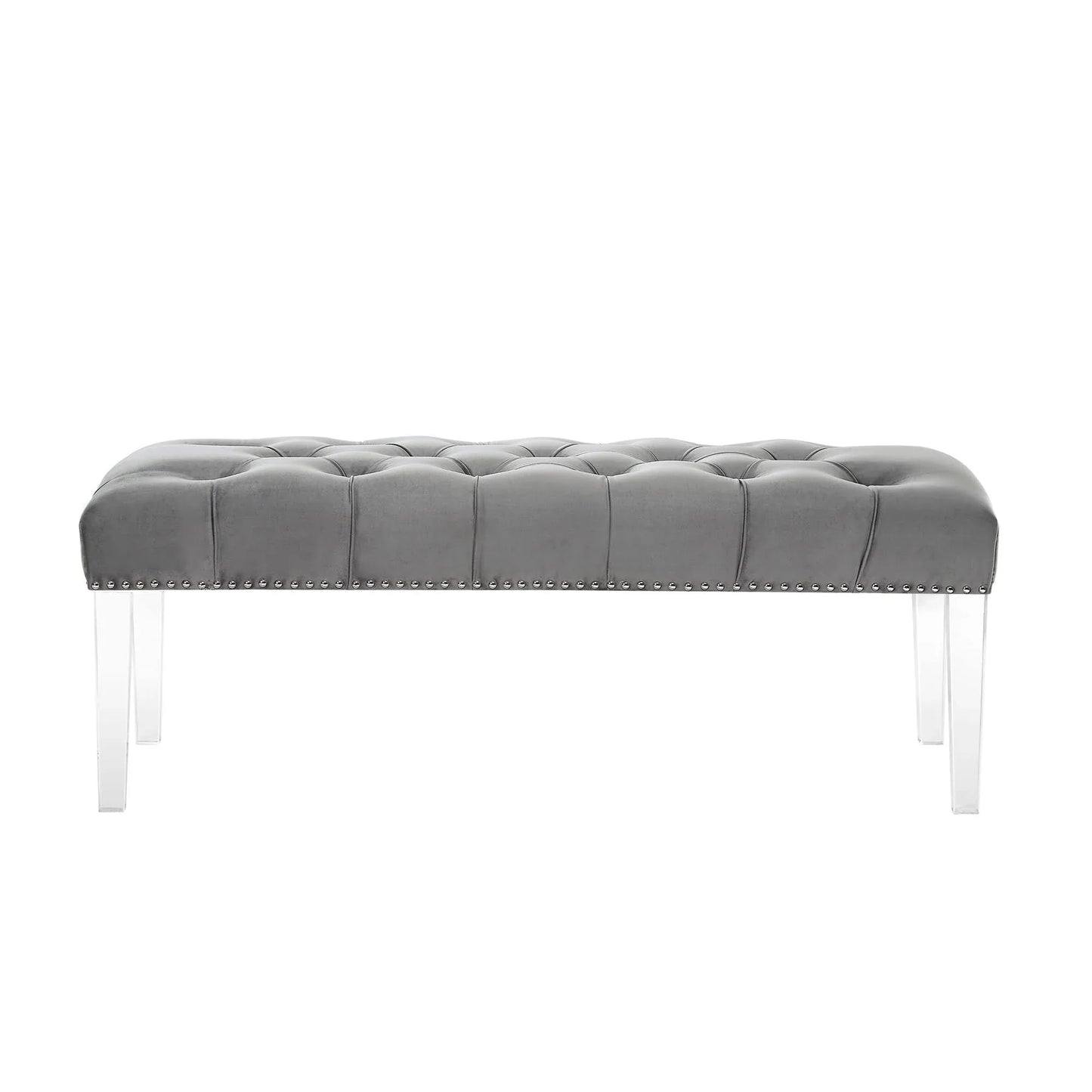 Silver Orchid Orla Velvet Bench