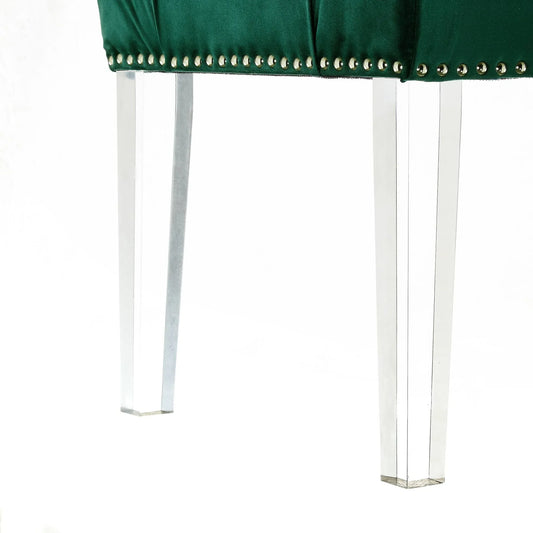 Silver Orchid Orla Velvet Bench
