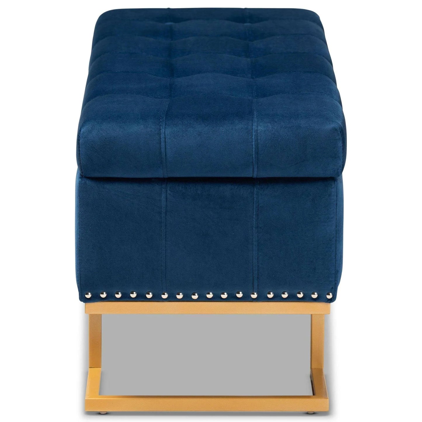 Ellry Luxe Fabric Storage Ottoman Bench