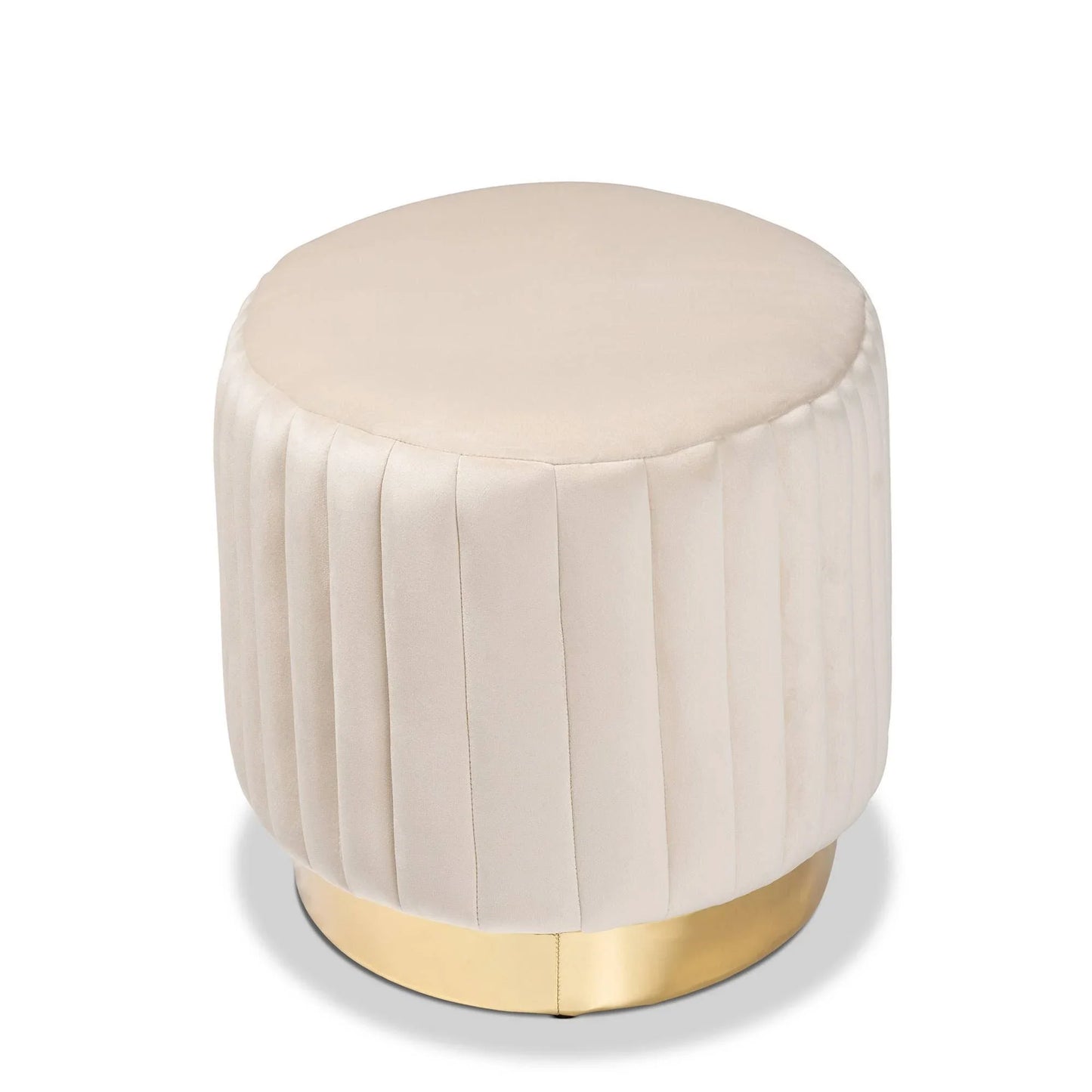 LUXE Velvet Oval Ottoman