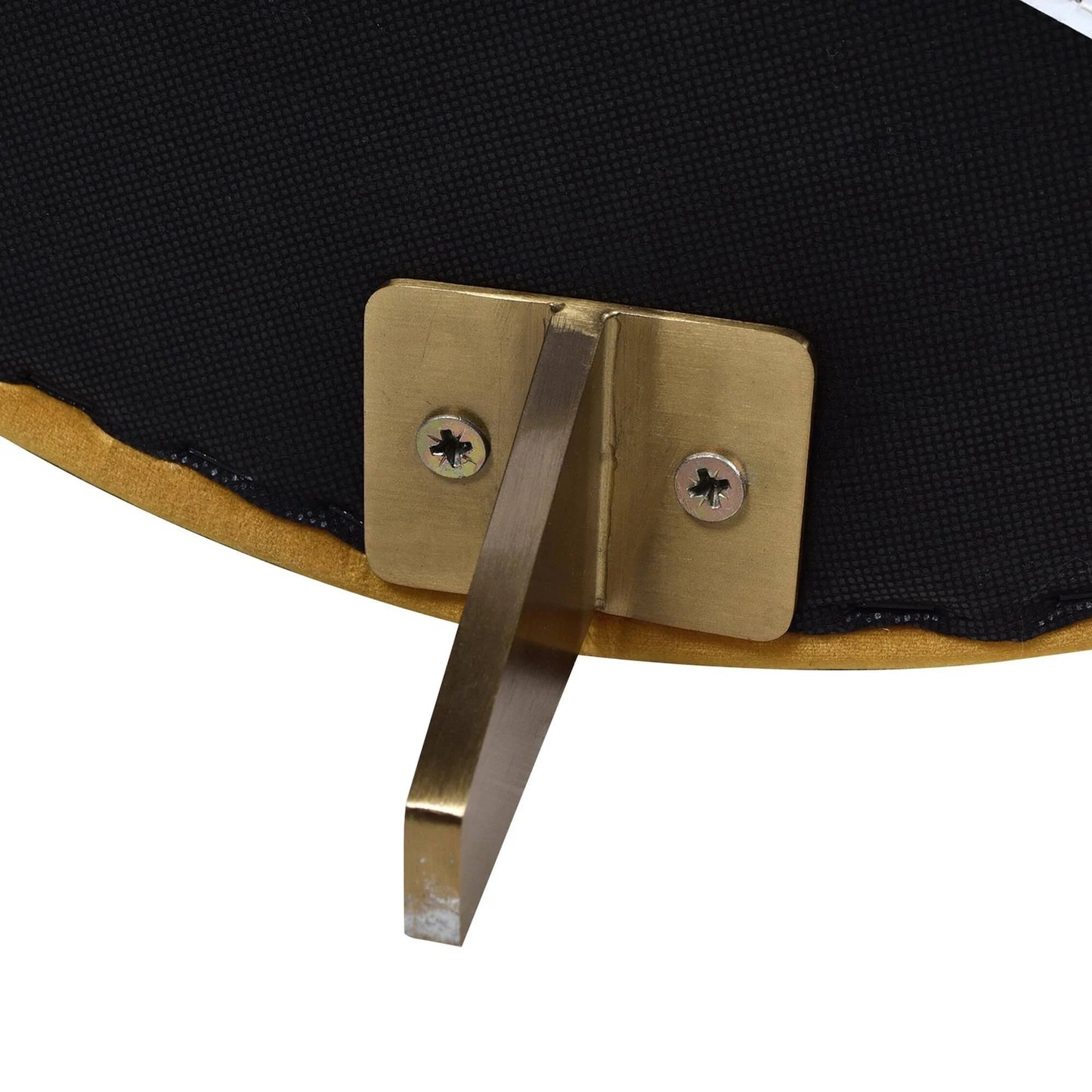 Round Gold Ring Storage Ottoman
