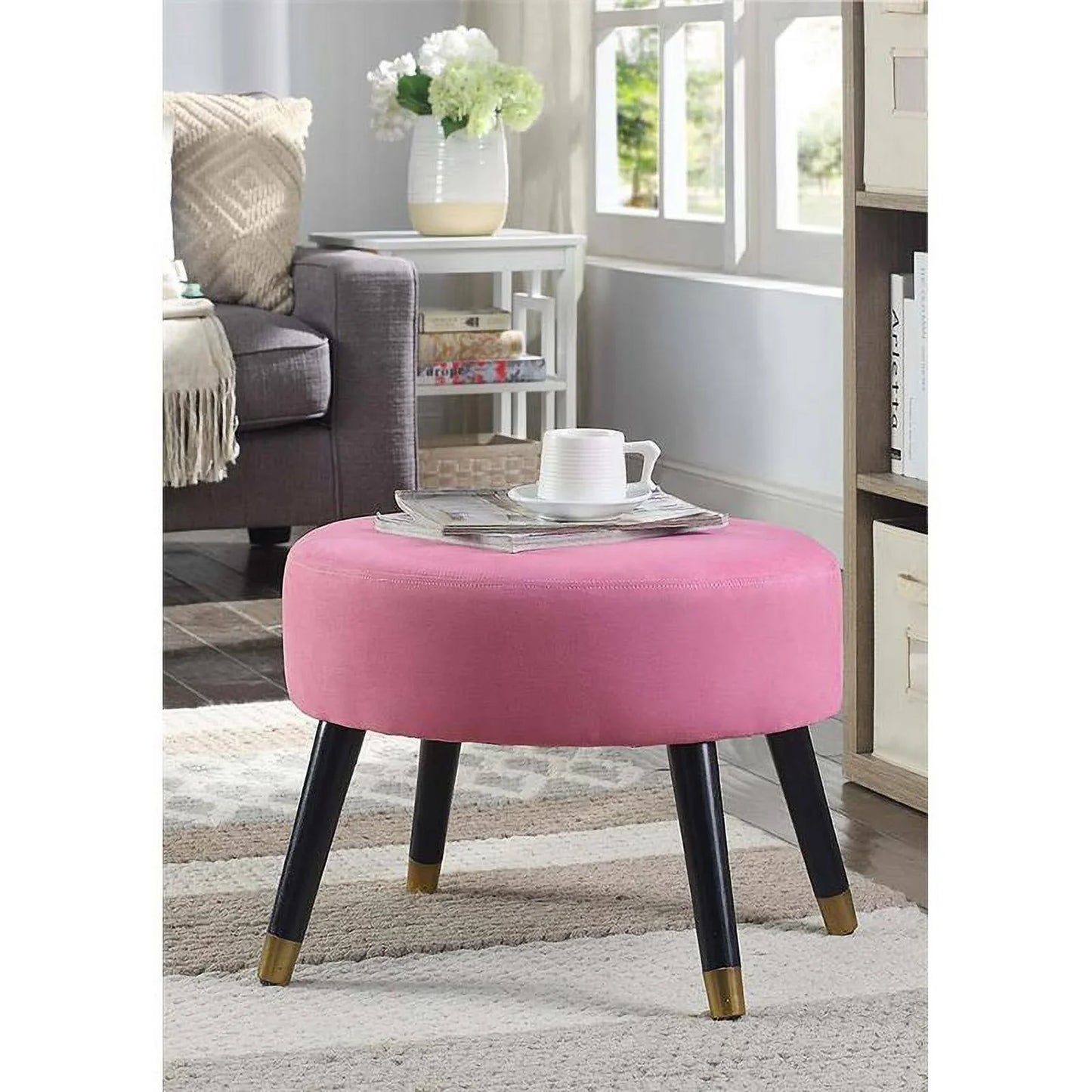 Wide Oval Cocktail Ottoman