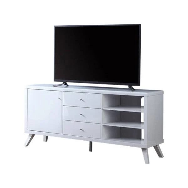 Contemporary white tv stand