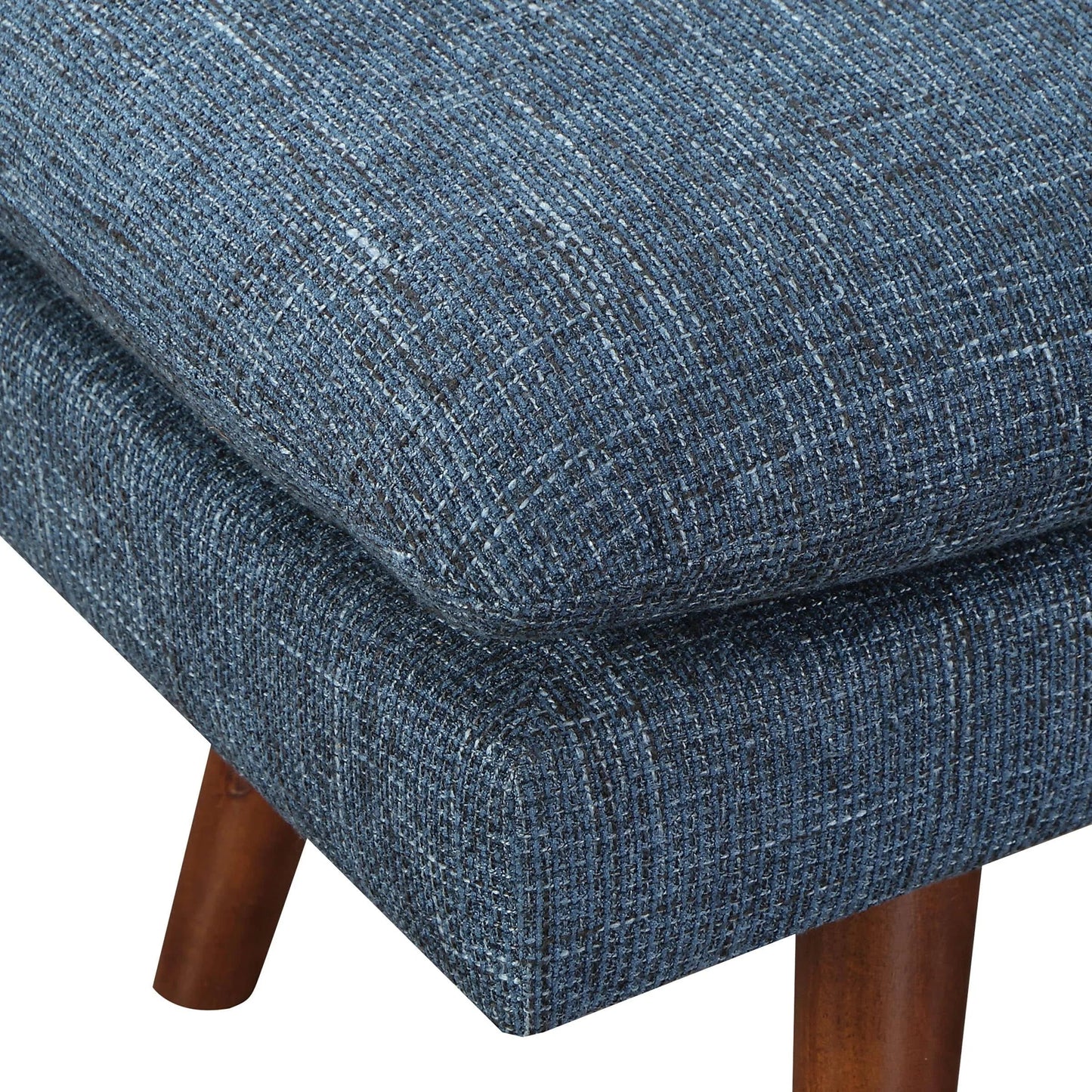 Amanda 54" Mid-Century Bench: Stylish Upholstered Bench for Modern Interiors