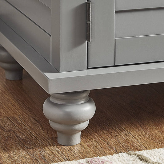 Maybelle Velvet Cushion Shutter Door Storage Bench by iNSPIRE Q Classic - Espresso
