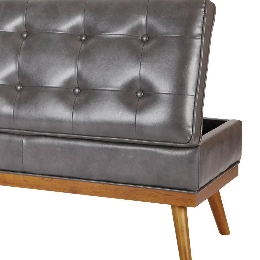 Carson Carrington Sastamala Mid-century Storage Bench - Grey
