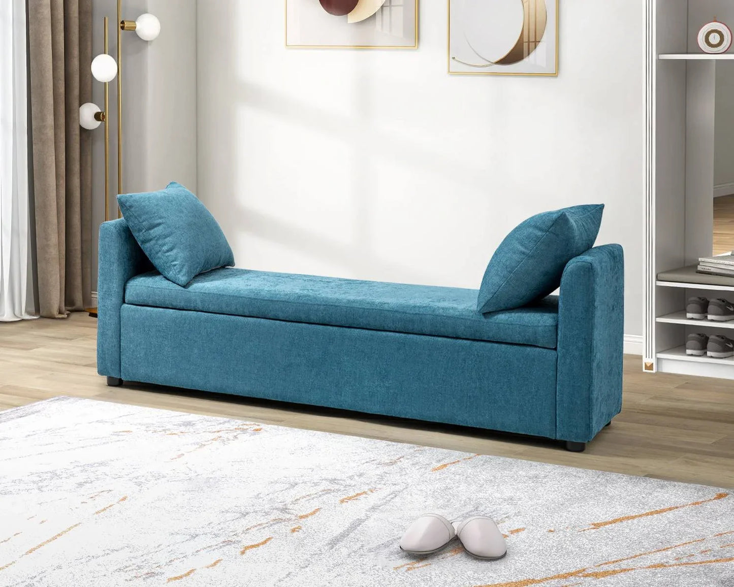 Franco Upholstered Bench with Storage Space
