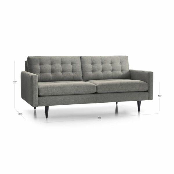 Button Tufted Petrie Midcentury Sofa