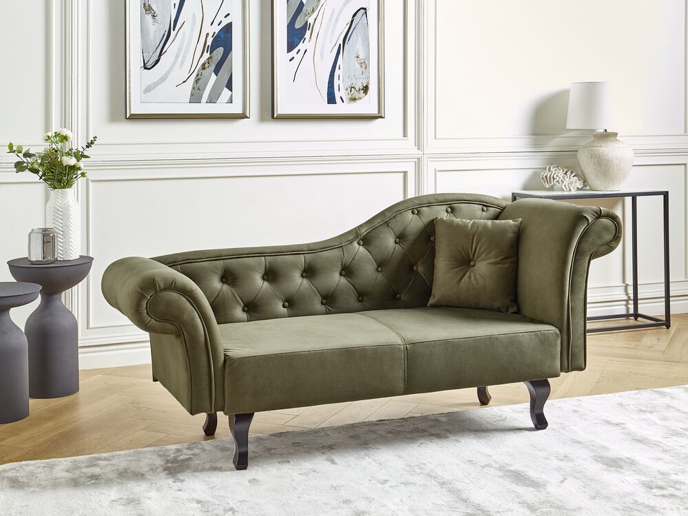 Vintage Upholstered Chaise Lounge