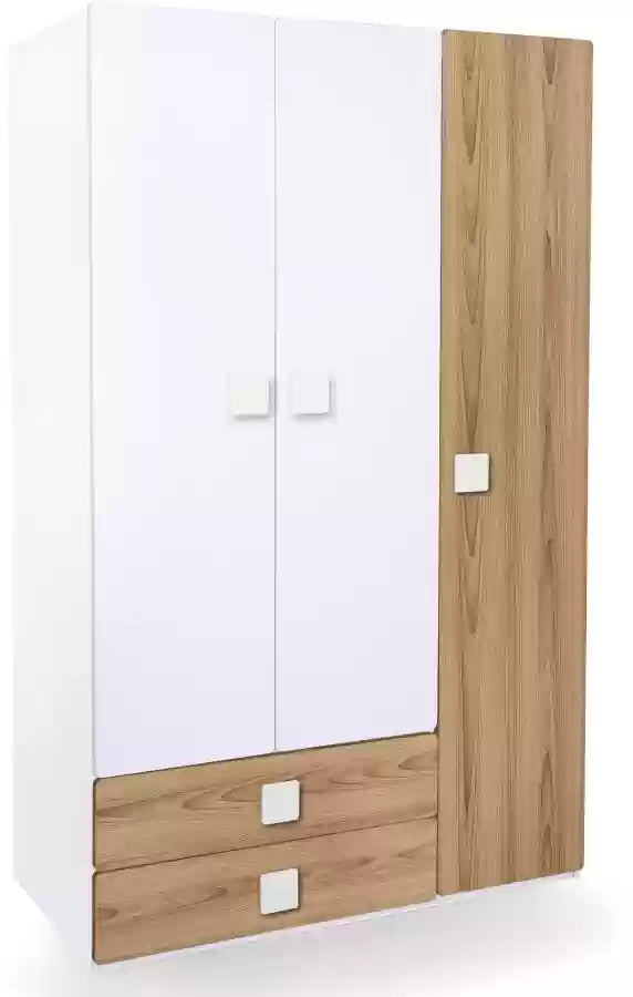 Three Door Wardrobe with Two Drawers