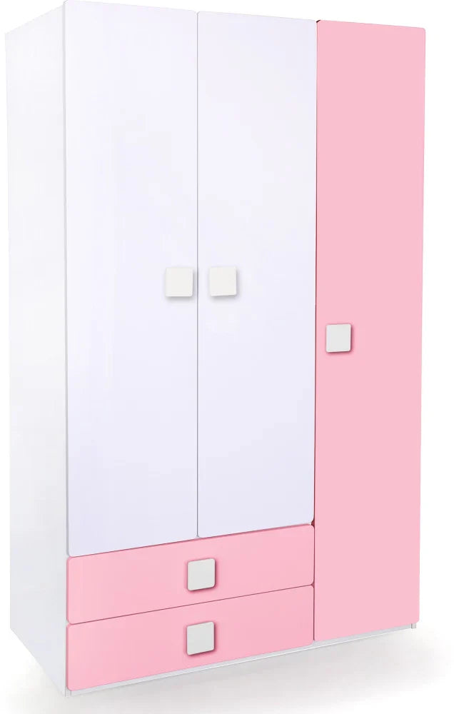 Three Door Wardrobe with Two Drawers