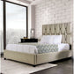 Briston Pattern Tufted Bed in Gray