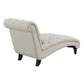 Chesterfield Tufted Nailhead Armless Chaise Lounge