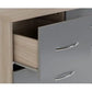 Zaviour Grey 5 Drawer Compact Wardrobe