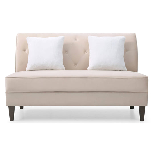 2 Seater Armless Velvet Sofa – Zavior Furniture Dubai