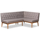 Riordan Mid-Century Modern 2-Piece Dining Nook Banquette Set