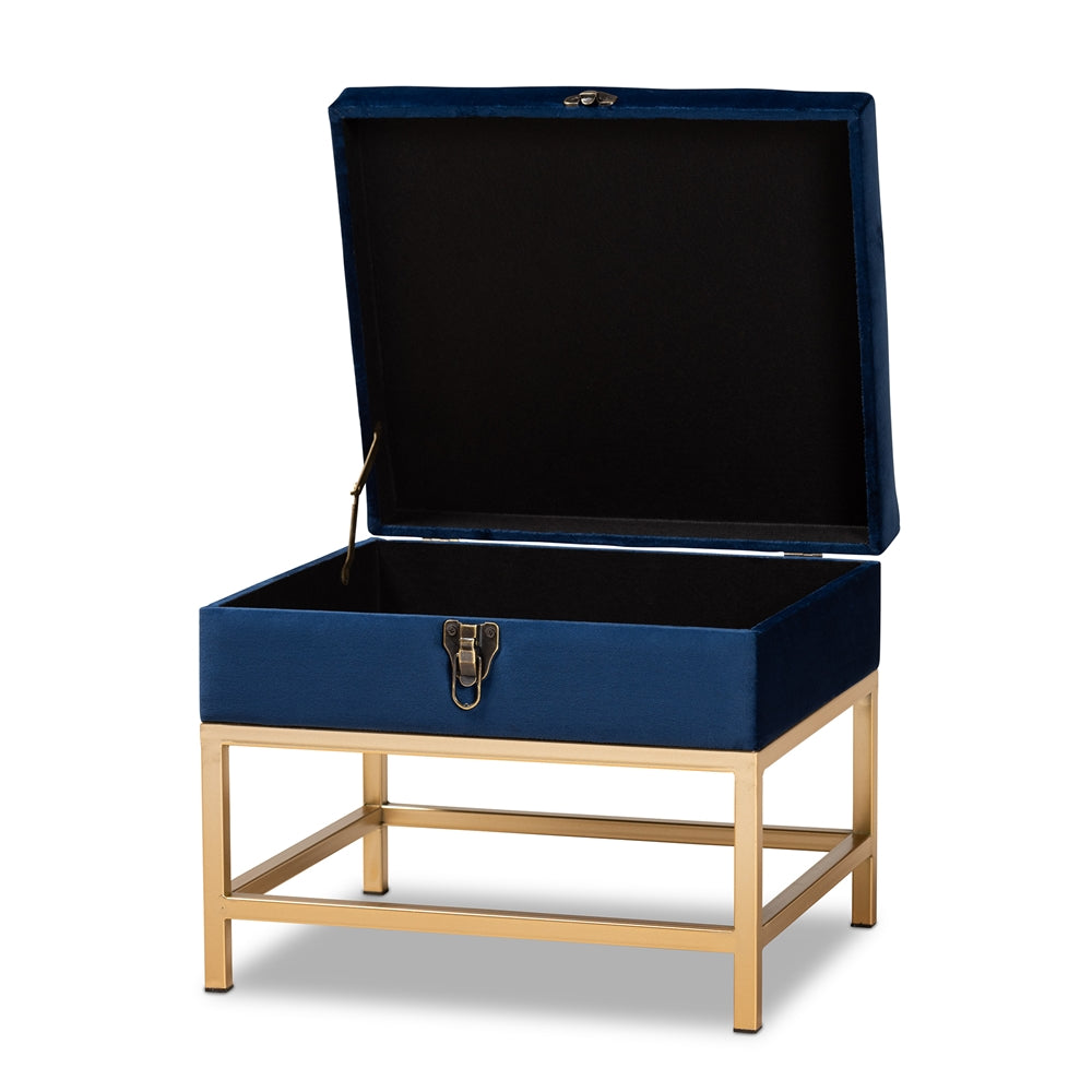 Aliana Luxe Velvet Storage Ottoman