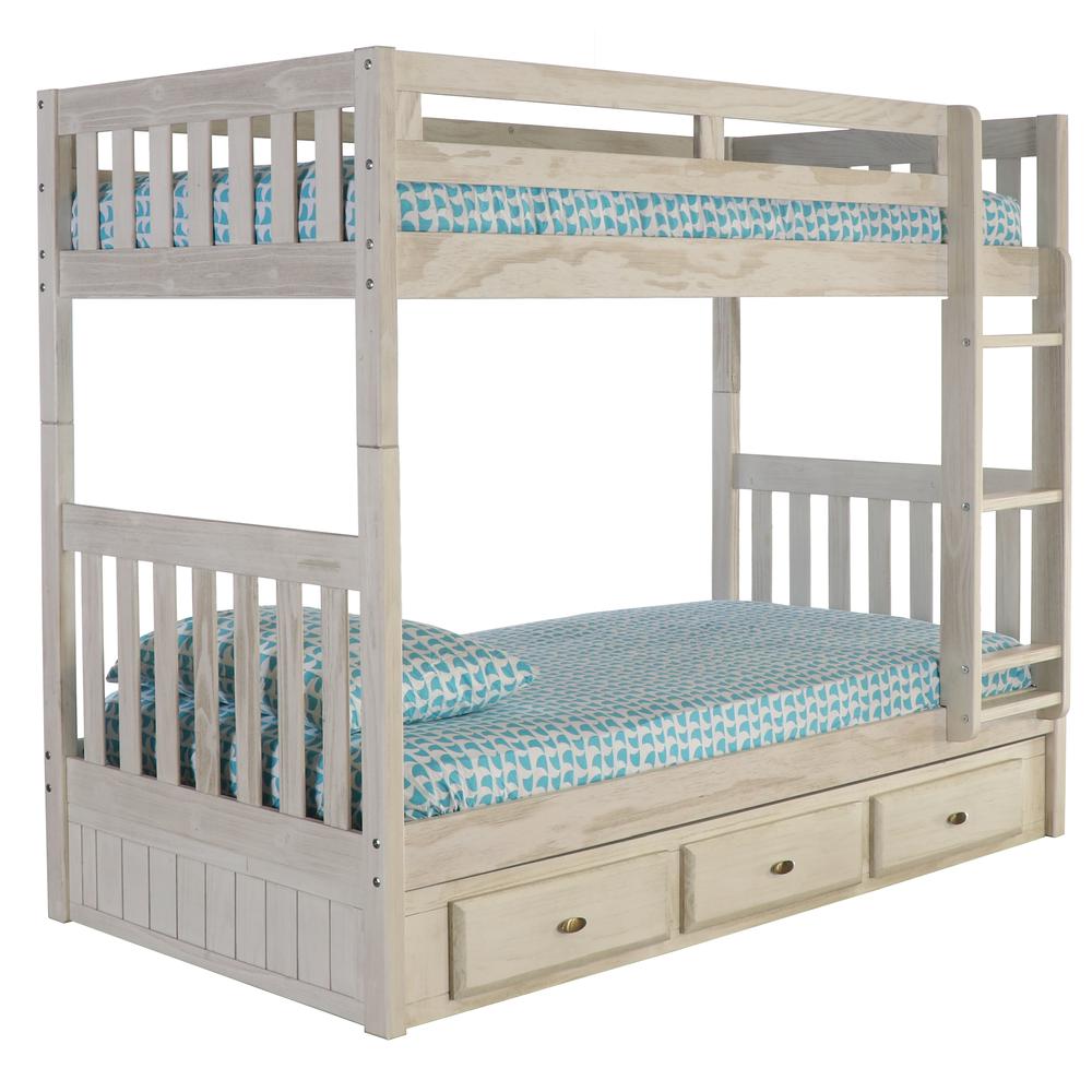 WHITE TWIN OVER TWIN BUNK BED | DISCOVERY WORLD FURNITURE | GIANCOLA | VIV + RAE