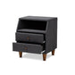 Claverie Mid-Century Fabric Upholstered Nightstand