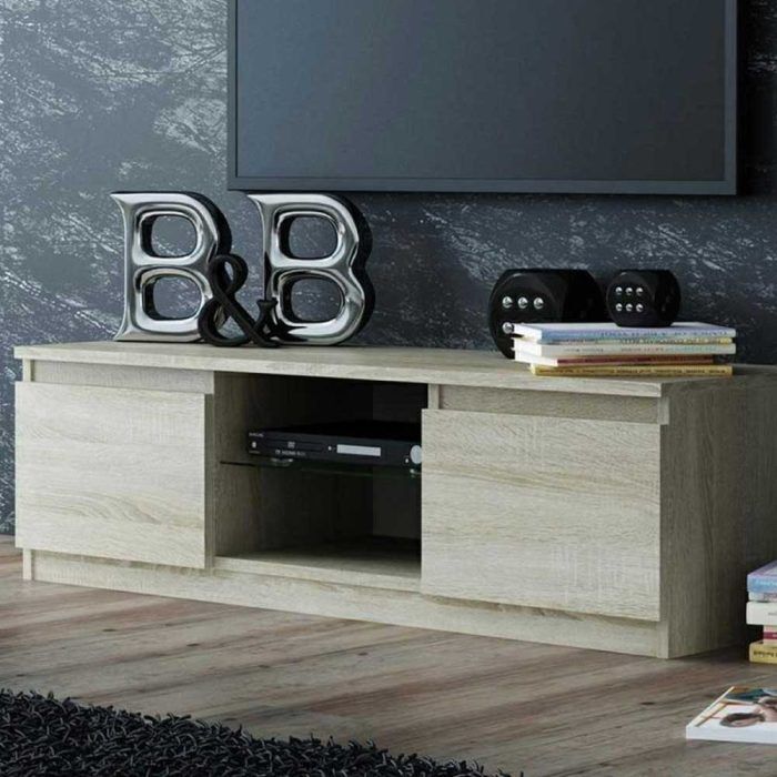 2-Door Cabinet TV Console – Modern Media Unit | Zavior Furniture