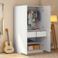 White MDF Wardrobe with Garment Bar Zavior Furniture