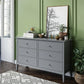 Soderville 6 Drawer Dresser in Pink