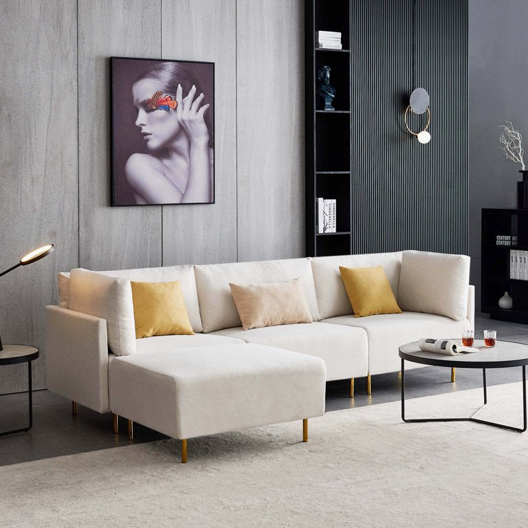 Govea 4-Piece Sleek and Stylish Sectional Sofa