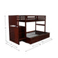 MERLOT TWIN OVER FULL STAIRBED | DISCOVERY WORLD FURNITURE