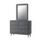 Zaviour Furniture 6 Drawer Dressing Table