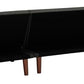 Reversible Sectional Sleeper Sofa Black Fabric With Wood Legs | Modern Comfort in Dubai