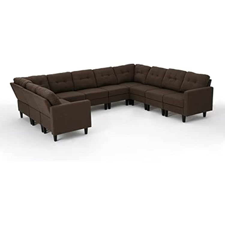 Modern 10-piece U-shaped Sectional Sofa - Stylish & Comfortable for Your Home in Dubai