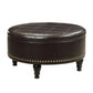 Round Storage Ottoman with Flip Top Surface