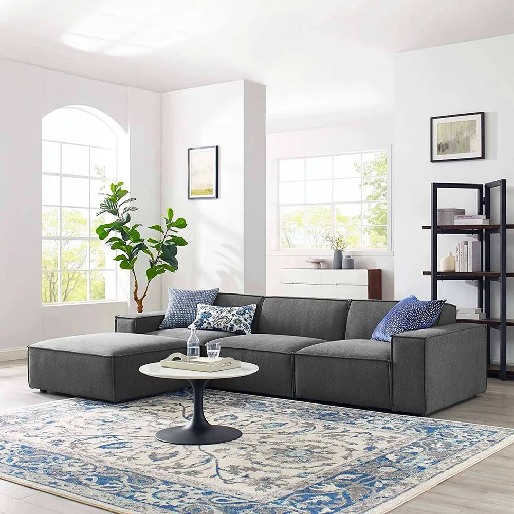 Luxurious 4 Piece Fabric Sectional Sofa for Ultimate Comfort and Style
