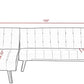 Reversible Sectional Sleeper Sofa Black Fabric With Wood Legs | Modern Comfort in Dubai