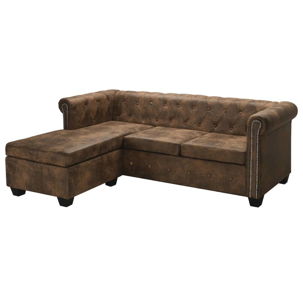 Luxury linen sofa with chaise Dubai