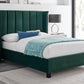 Curved Headboard Bed Velvet Upholstered
